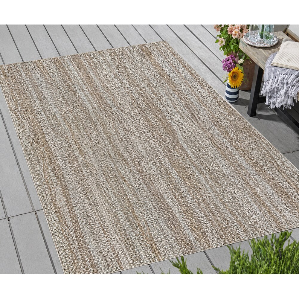 Covor exterior GOODHOME, 120x170 cm, polipropilena, maro