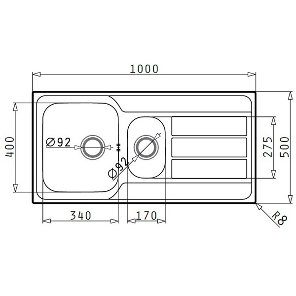 Chiuveta bucatarie PYRAMIS Athena Extra XL, 1 1/2 cuve, picurator reversibil, inox texturat