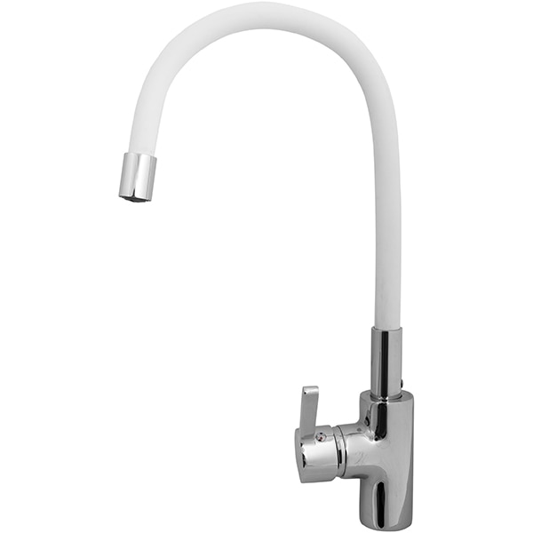 Baterie bucatarie PYRAMIS Flessi, pipa flexibila, alama, crom-alb