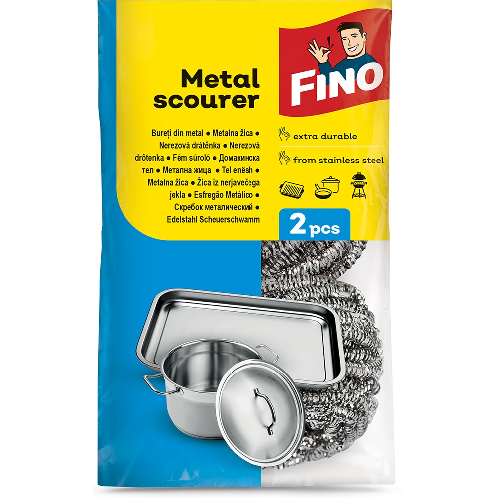 Burete de vase FINO, inox, 2 bucati