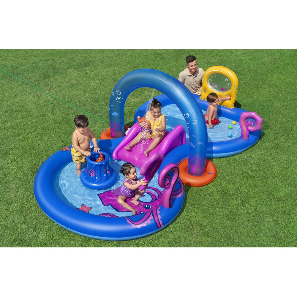 Centru de joaca gonflabil BESTWAY, 2 ani+, 330 x 188 x 117 cm, 276L, tematica marina