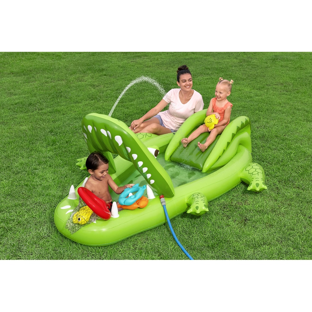 Centru de joaca gonflabil BESTWAY, 2 ani+, 234 x 163 x 87 cm, 152L, tematica aligator