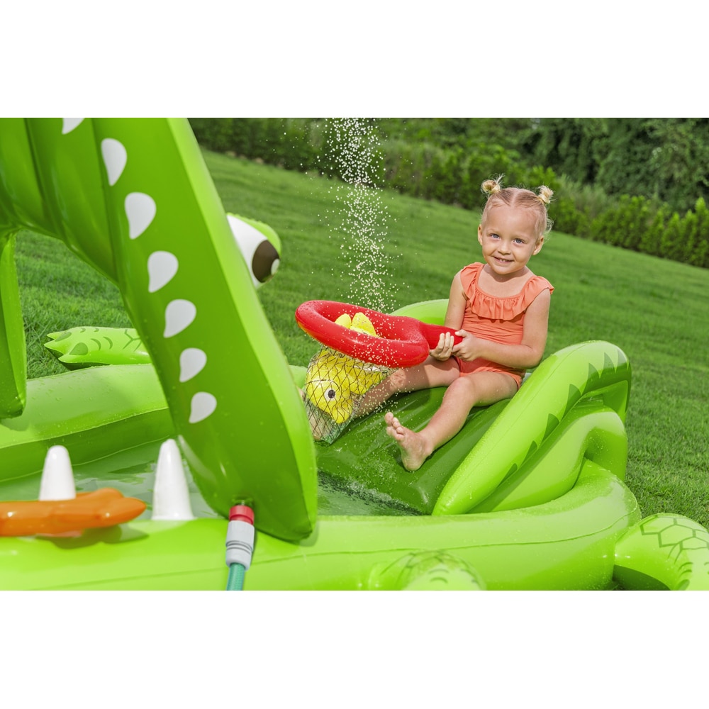 Centru de joaca gonflabil BESTWAY, 2 ani+, 234 x 163 x 87 cm, 152L, tematica aligator