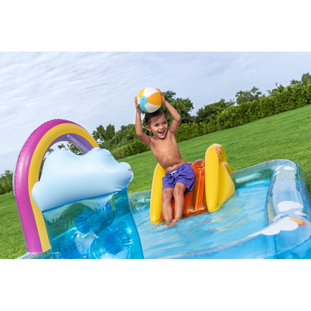 Centru de joaca gonflabil BESTWAY, 2 ani+, 188 x 150 x 89 cm, 189L, tematica curcubeu