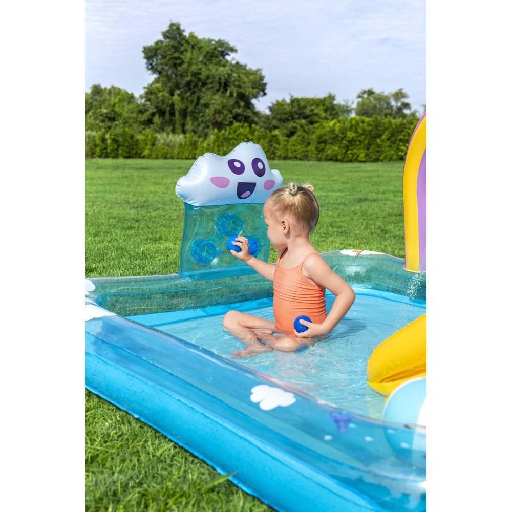 Centru de joaca gonflabil BESTWAY, 2 ani+, 188 x 150 x 89 cm, 189L, tematica curcubeu