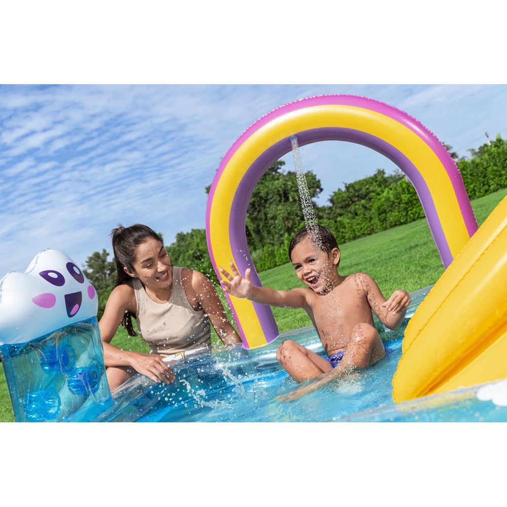 Centru de joaca gonflabil BESTWAY, 2 ani+, 188 x 150 x 89 cm, 189L, tematica curcubeu