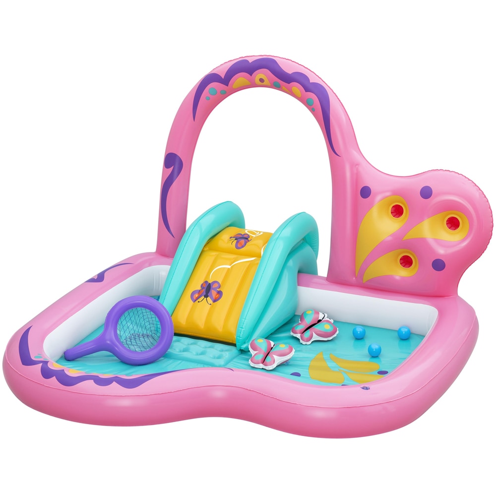 Centru de joaca gonflabil BESTWAY, 2 ani+, 180 x 180 x 117 cm, 163L, tematica fluture