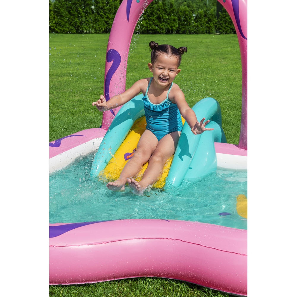 Centru de joaca gonflabil BESTWAY, 2 ani+, 180 x 180 x 117 cm, 163L, tematica fluture