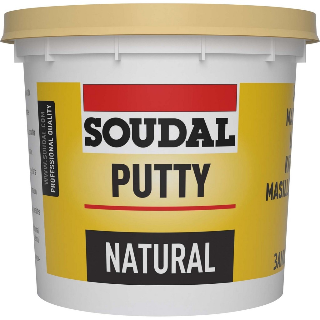 Chit pentru geamuri tranparent Soudal, 1 kg