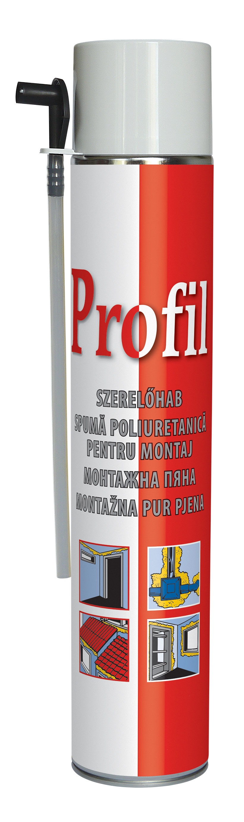 Spuma poliuretanica, aplicare manuala, 625 ml, Galben  Profil
