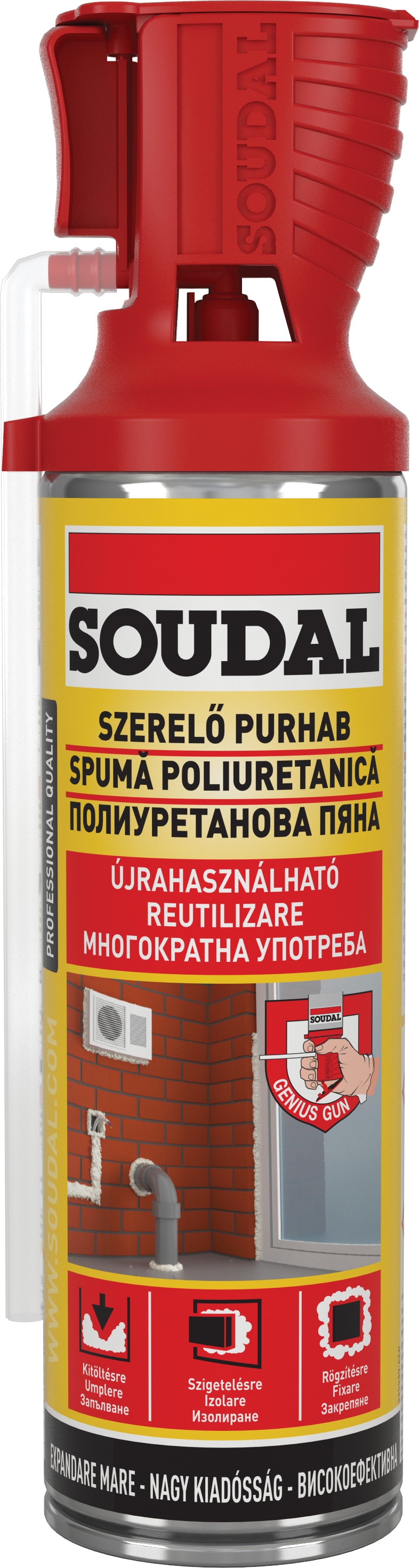 Spuma cu aplicator, 500 ml  Soudal Genius Gun
