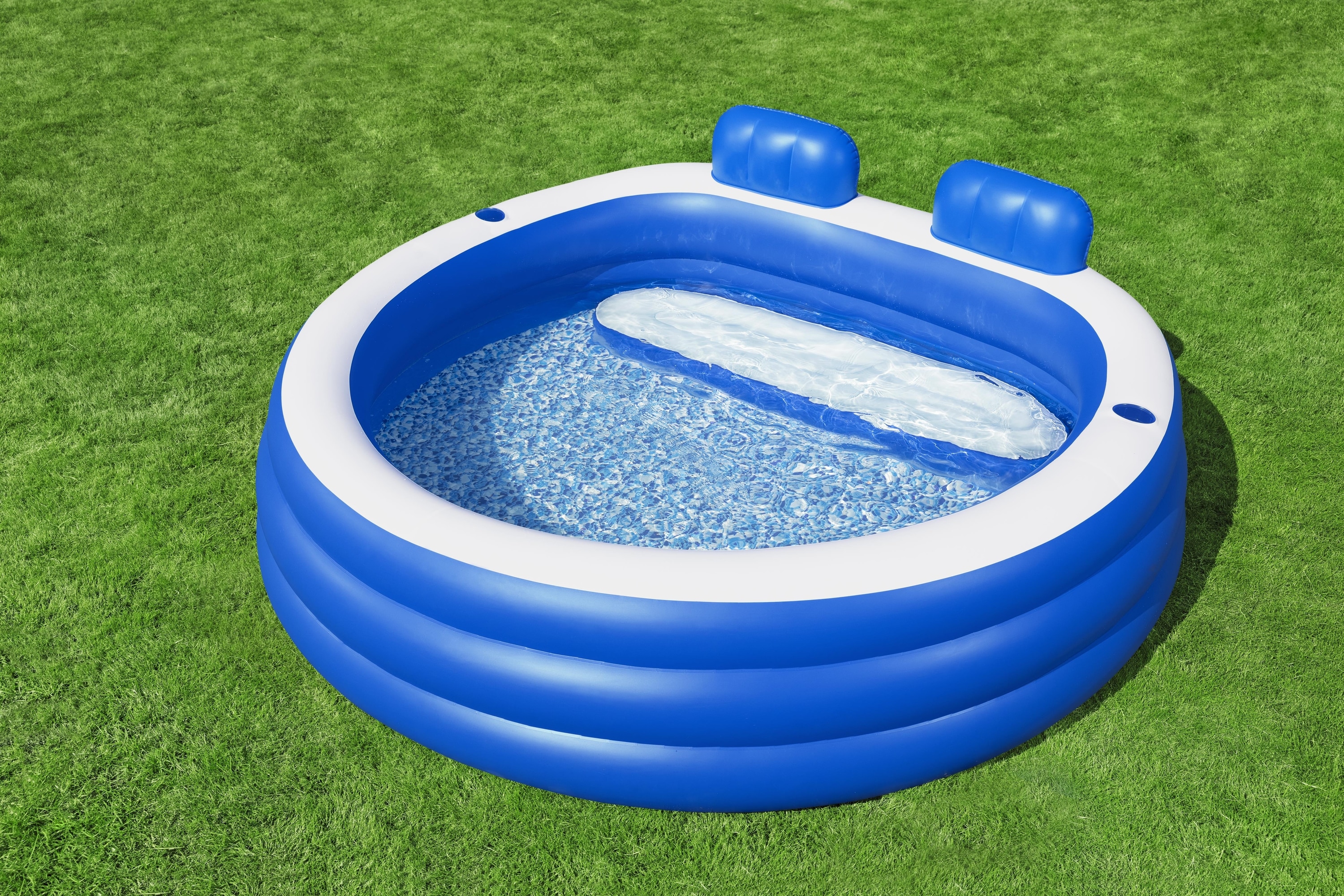 Piscina gonflabila de familie BESTWAY, cu tetiere, 231x219x79cm, 852L