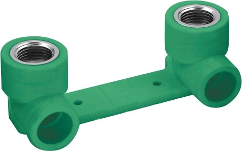 Cot PPR suport perete, 20 mm, racord 1/2, verde