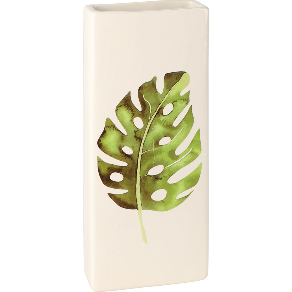 Umidificator pentru calorifer, 20.5 x 8 x 3.5 cm, ceramic, alb/verde, diverse modele cu frunze