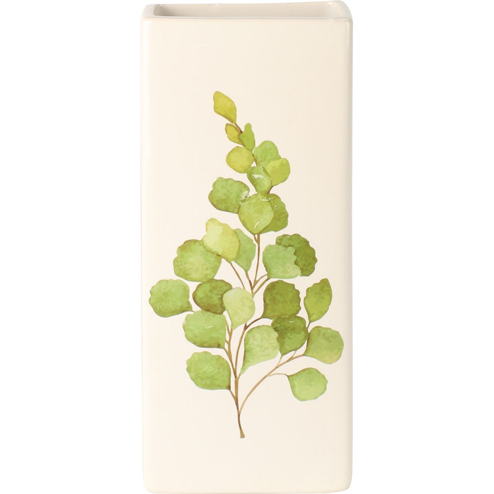 Umidificator pentru calorifer, 20.5 x 8 x 3.5 cm, ceramic, alb/verde, diverse modele cu frunze