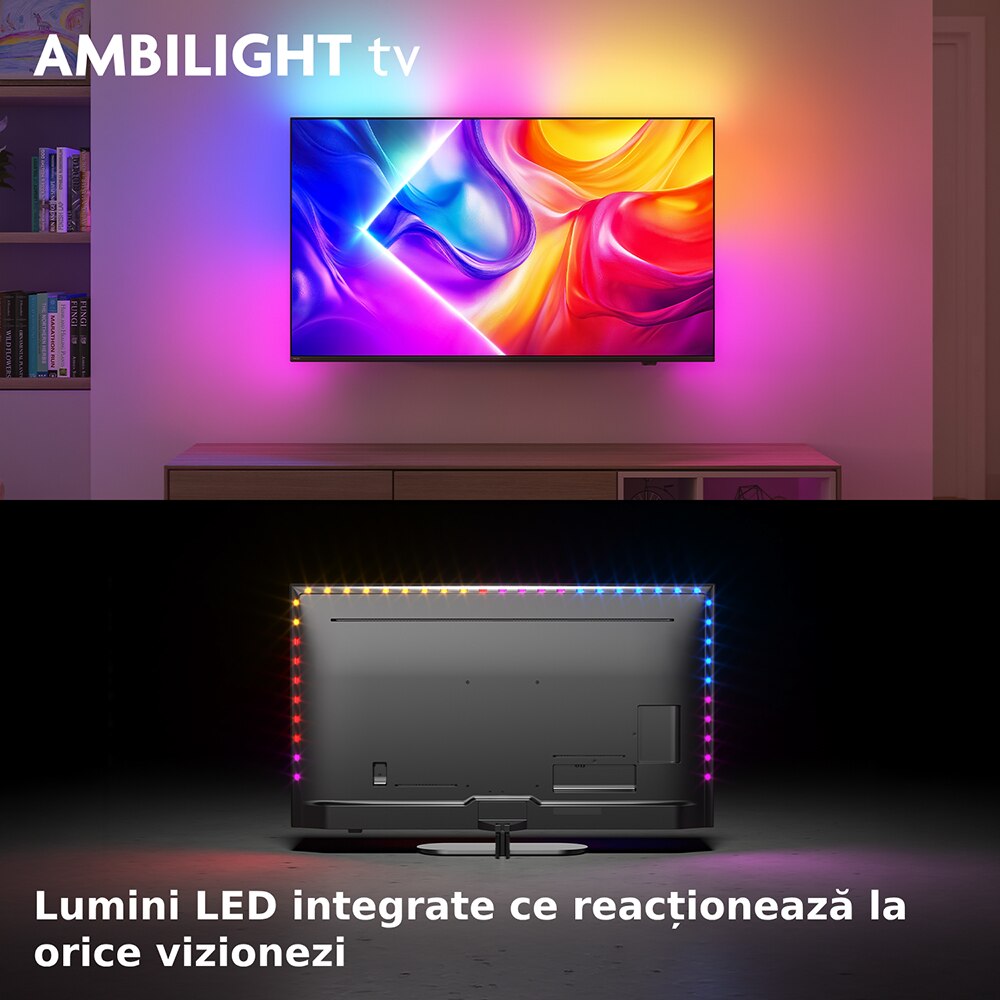 Televizor QLED Smart PHILIPS 55PUS9010, Ultra HD 4K, HDR10+, 139cm