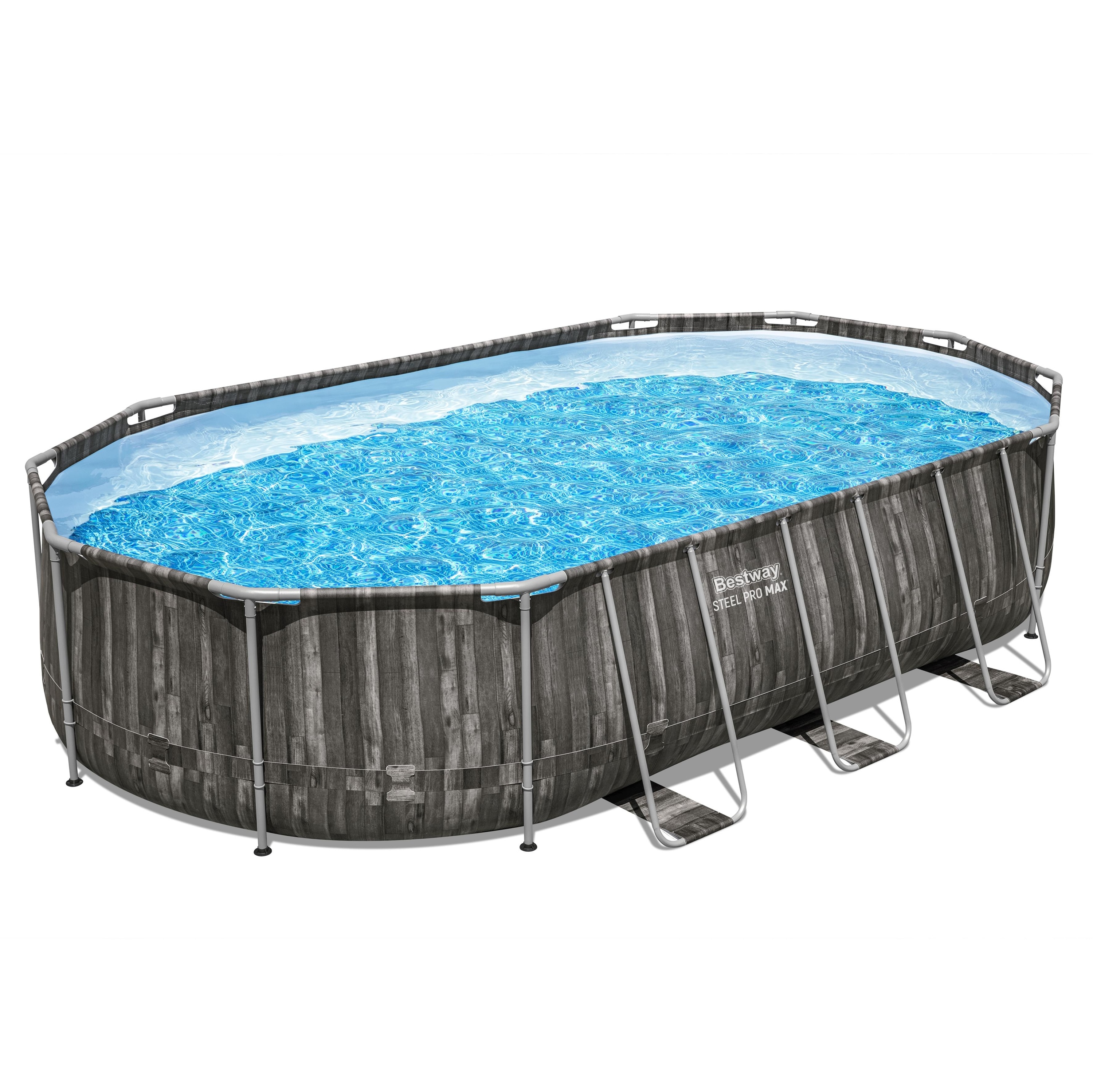 Piscina supraterana BESTWAY STEEL PRO MAX, ovala, cu pompa, 610x366x122cm, 20241L