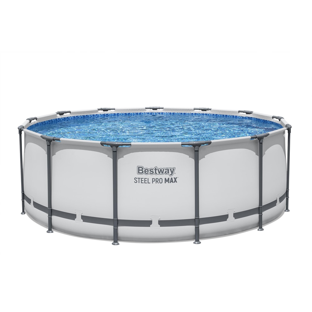 Piscina cu cadru metalic BESTWAY Steel Pro Max, rotunda, 396 x 122 cm, 3352L, cu pompa