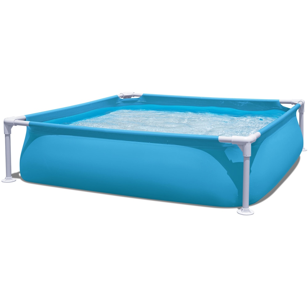 Piscina cu cadru metalic pentru copii BESTWAY, 2 ani+, patrata, 122 x 122 x 30.3 cm, 365L