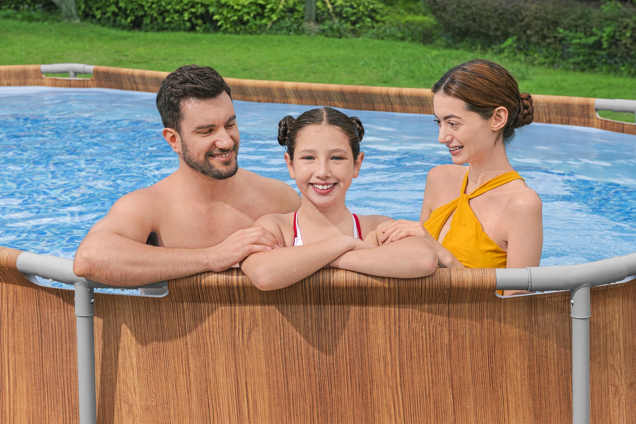 Piscina supraterana BESTWAY STEEL PRO MAX Comfort Jet Series, ovala, 610x366x122 cm, 20241L