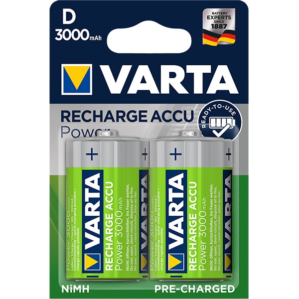 Acumulatori D VARTA 56720101402, 3000 mAh, 2 bucati