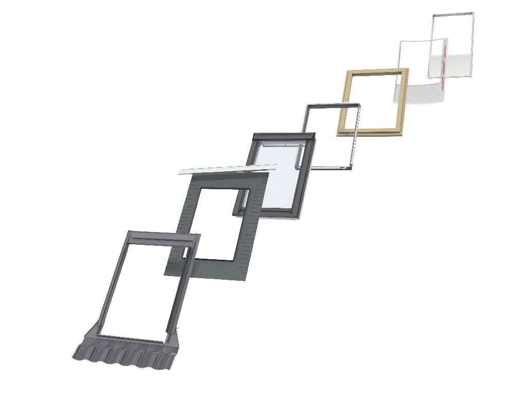 Rama etans, fereastra mansarda, gri, 78 x 118 cm Velux EDW