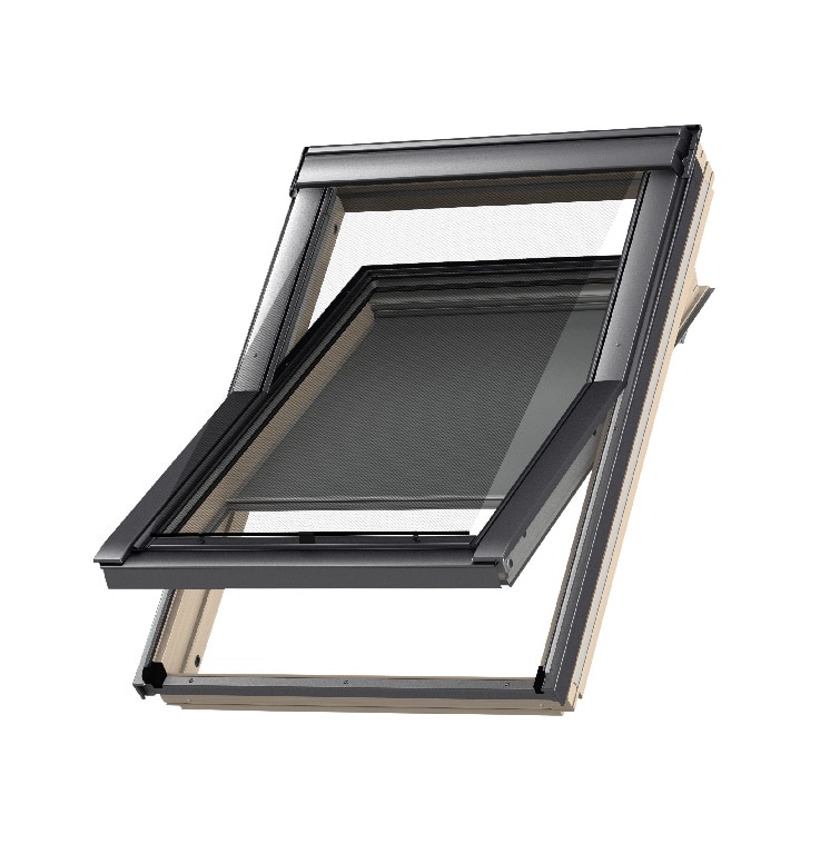 Roleta poliester, gri, 78 x 98 cm  Velux
