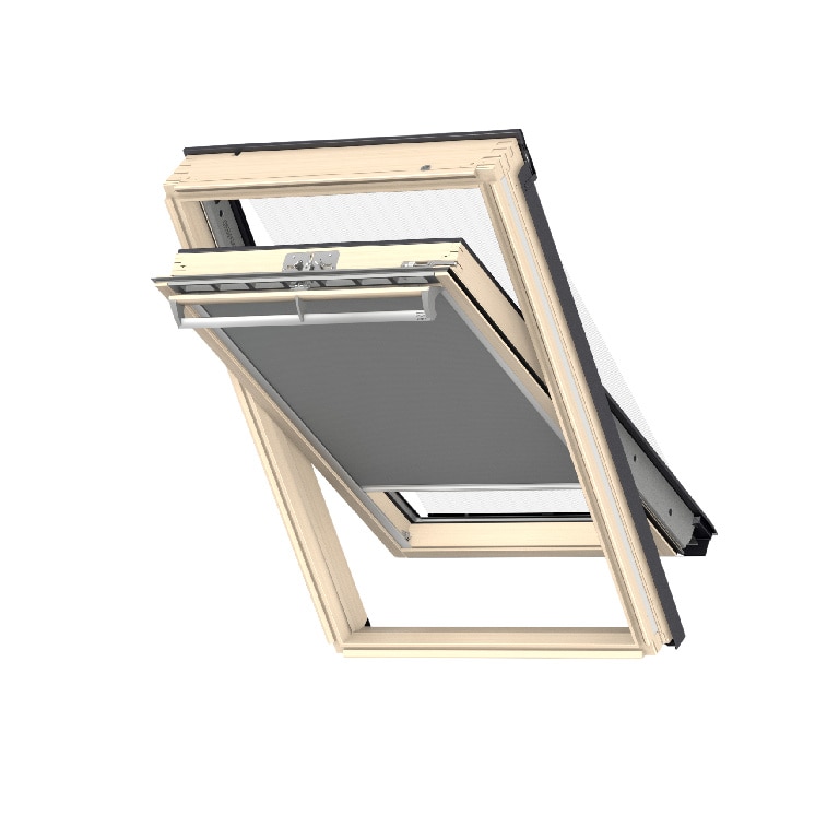 Roleta poliester, gri, 78 x 98 cm • Velux