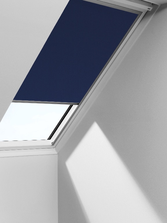 Roleta poliester, albastra, 55 x 78 cm • Velux