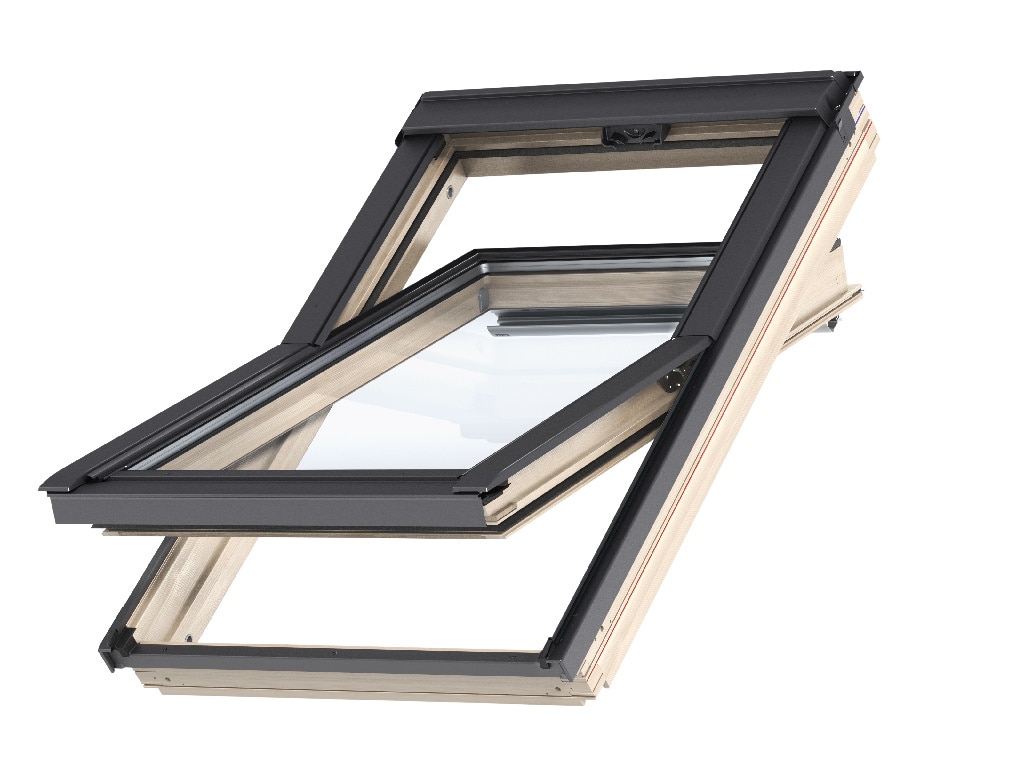 Fereastra de mansarda din lemn, alba, 78 x 118 cm • Velux