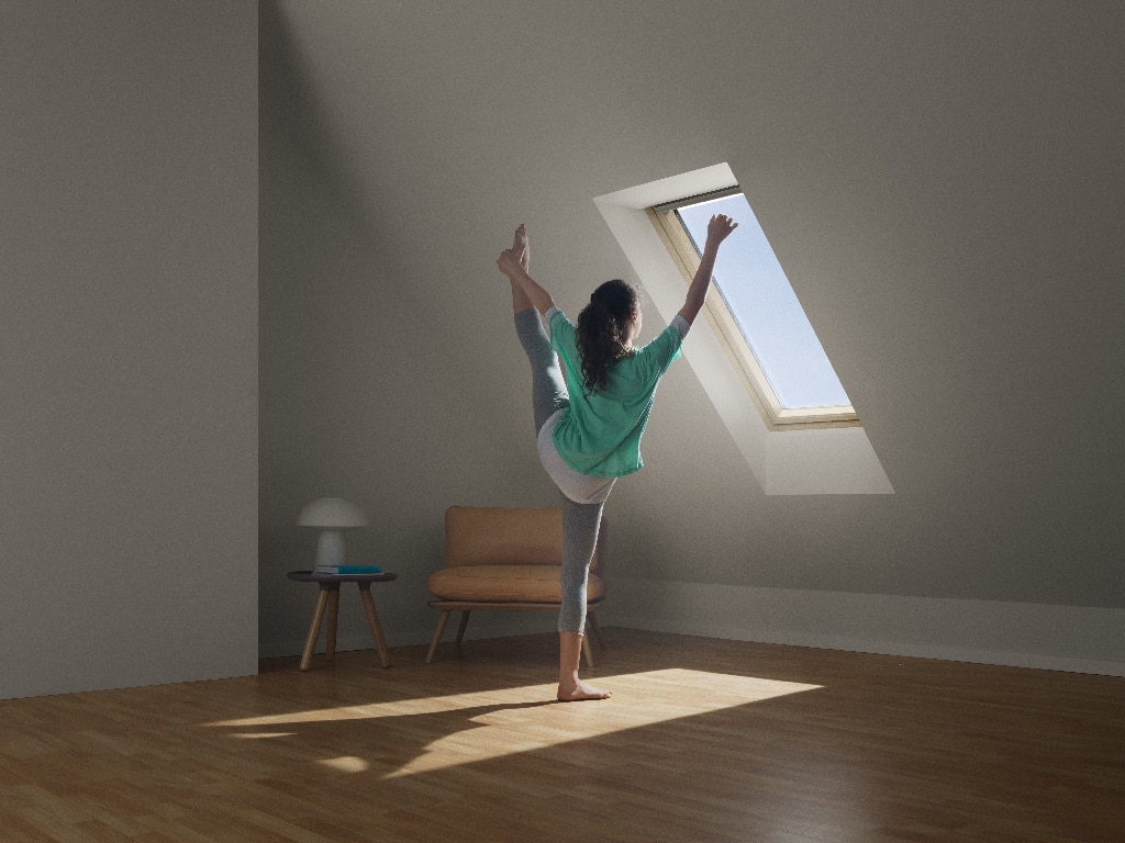 Fereastra de mansarda din lemn, alba, 78 x 118 cm • Velux