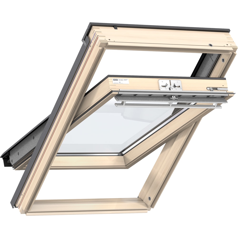 Fereastra mansarda VELUX Basic GZL PK06 1051Z, lemn, operare de sus, 94 x 118 cm, natur
