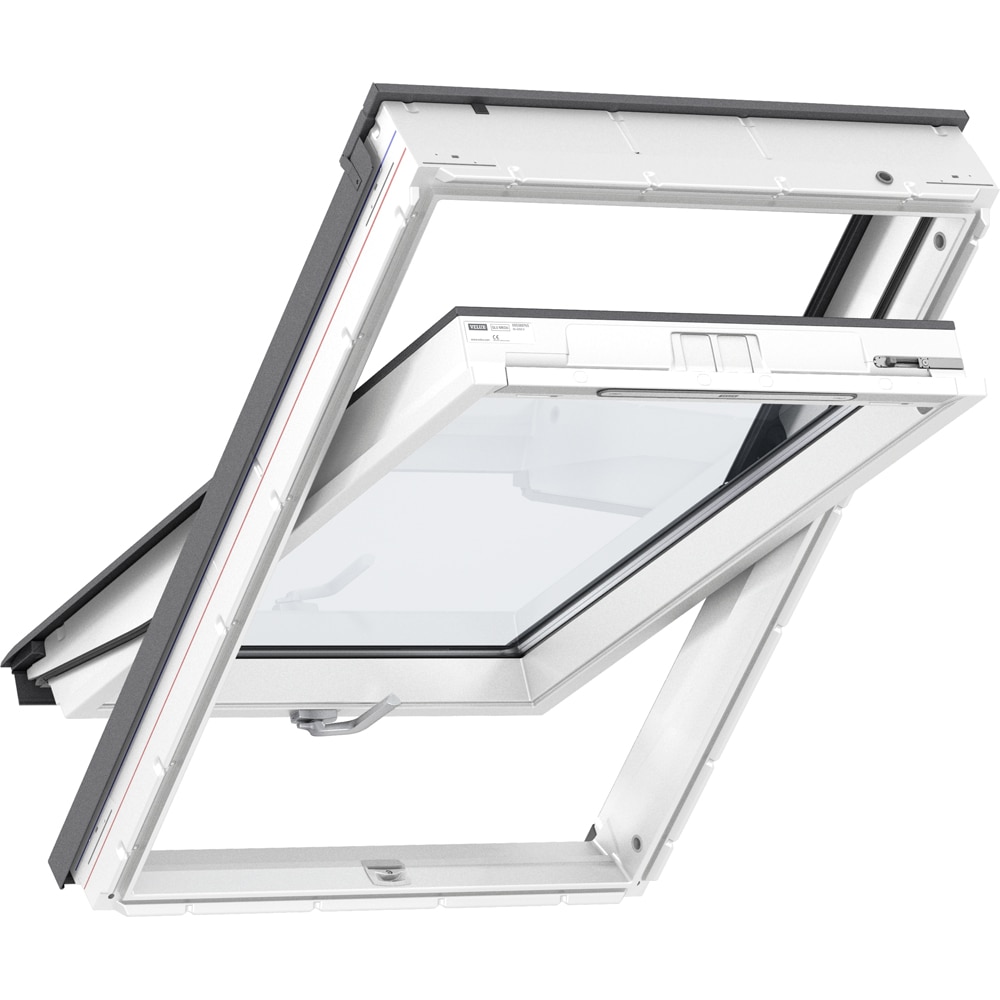 Fereastra mansarda VELUX Basic GLU FK06 0051B, lemn, operare de jos, 66 x 118 cm, alb