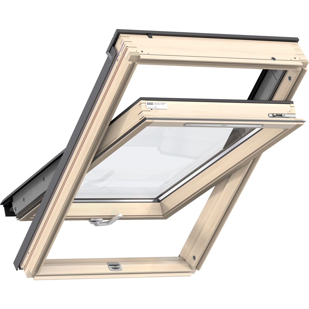 Fereastra mansarda VELUX Basic GZL PK06 1051B, lemn, operare de jos, 94 x 118 cm, natur