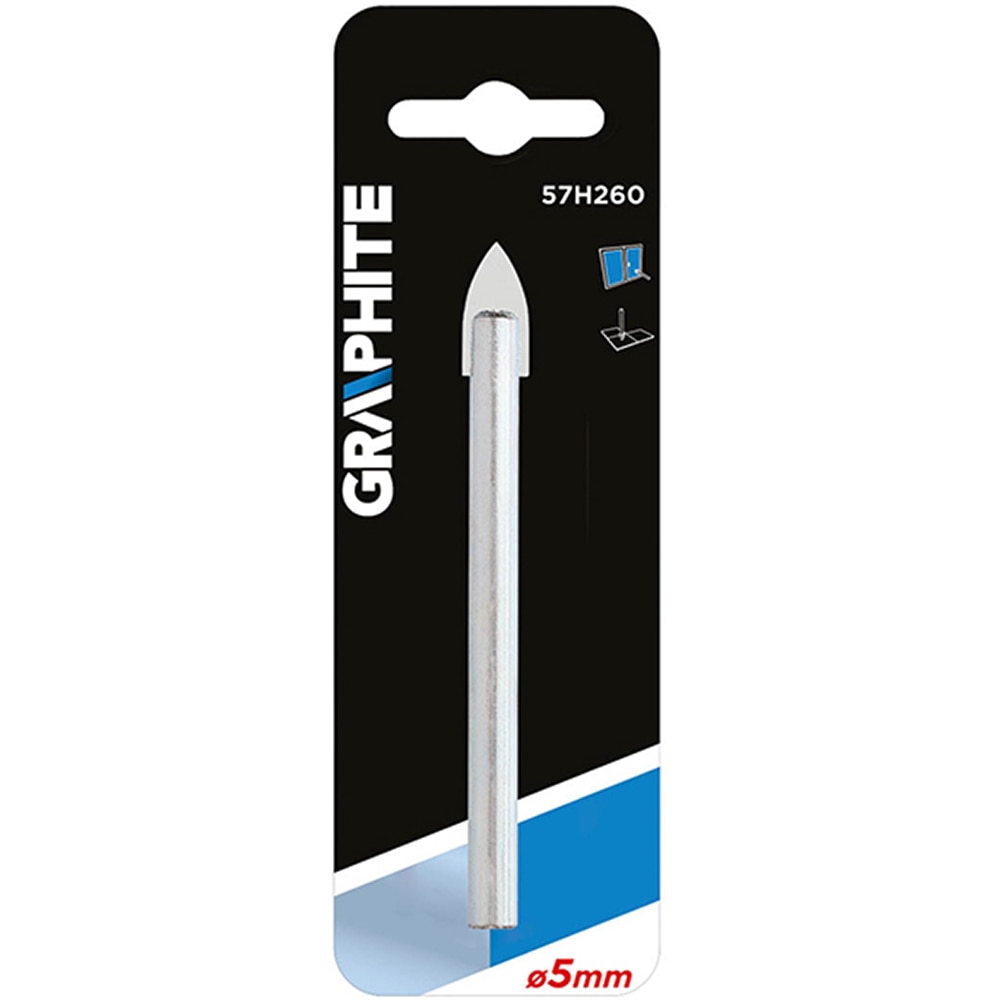 Burghiu GRAPHITE 57H260, sticla, 5mm