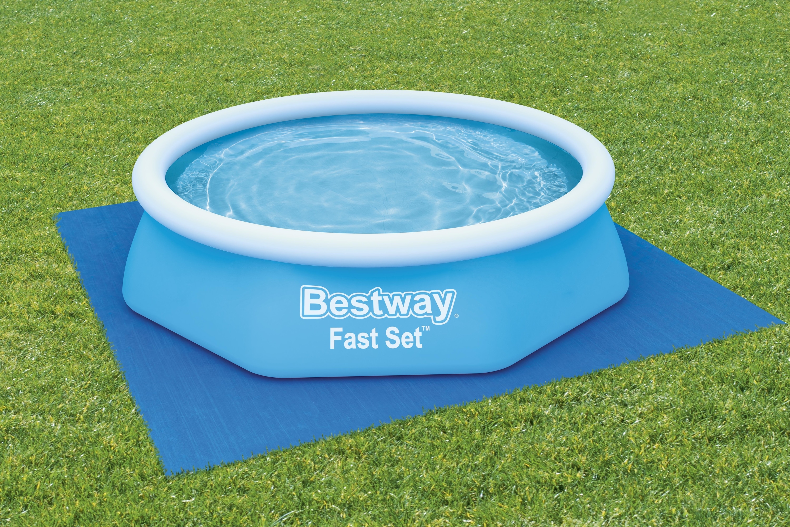 Folie de protectie sol pentru piscine BESTWAY, 274x274 cm, diametru maxim 2.44m