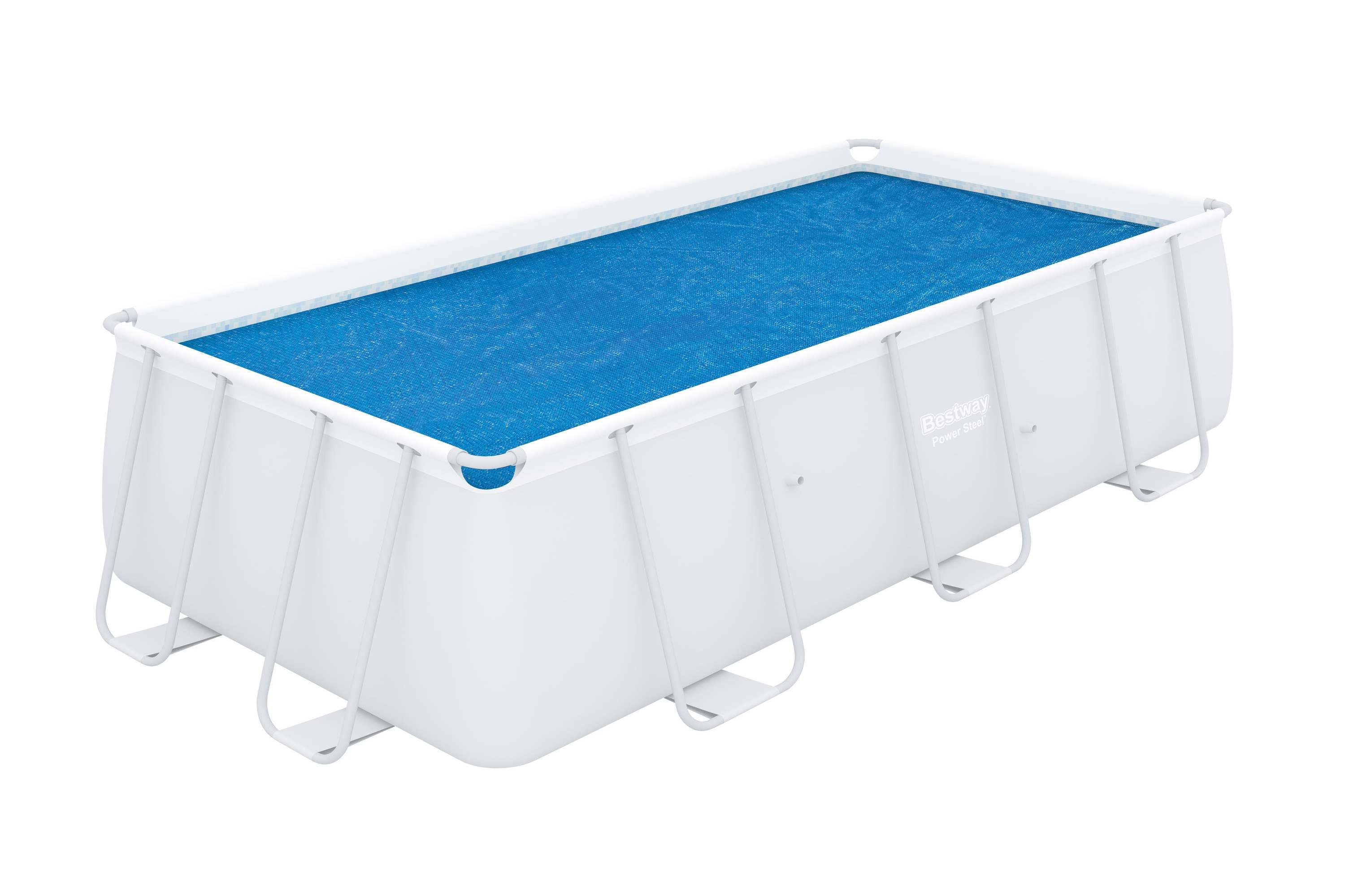 Prelata solara pentru piscina BESTWAY, PE, 380 x 180 cm, compatibil cu Bestway Frame 404 x 201 cm / 412 x 201 cm, albastru