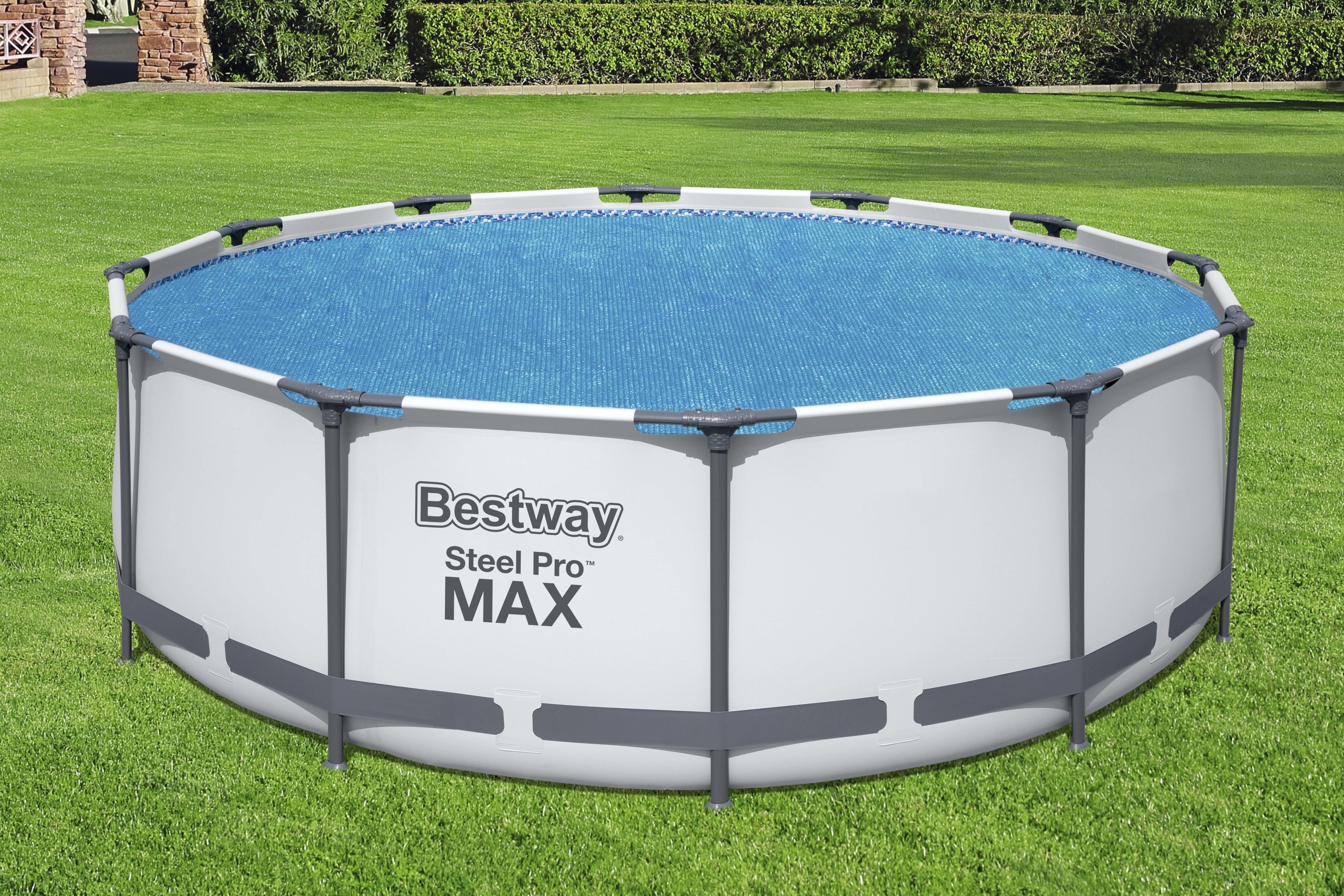 Prelata solara pentru piscina BESTWAY, rotunda, diametru 356 cm, PE, albastru