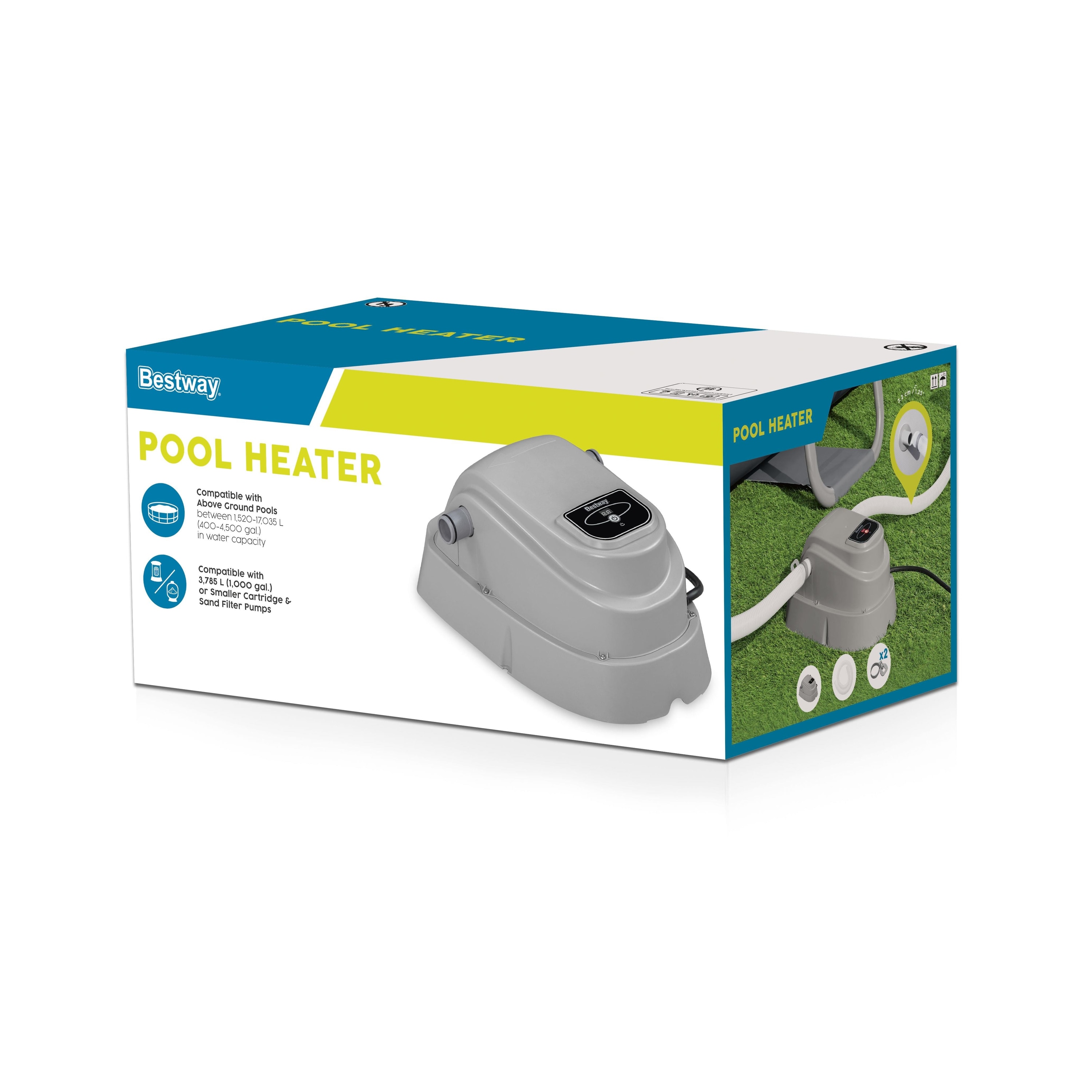 Incalzitor pentru piscina BESTWAY, capacitate 1520-17035L, 220-240V, 2800W