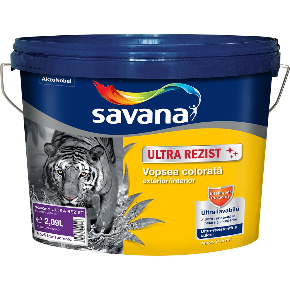 Baza de colorare Savana Ultra Rezist, pentru interior/exterior, transparenta, 2.09l