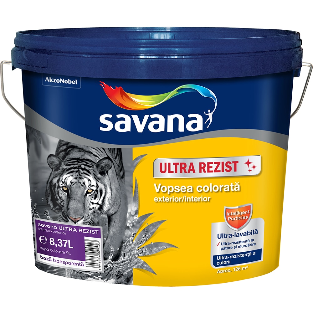 Baza de colorare Savana Ultra Rezist, pentru interior/exterior, transparenta, 8.37l