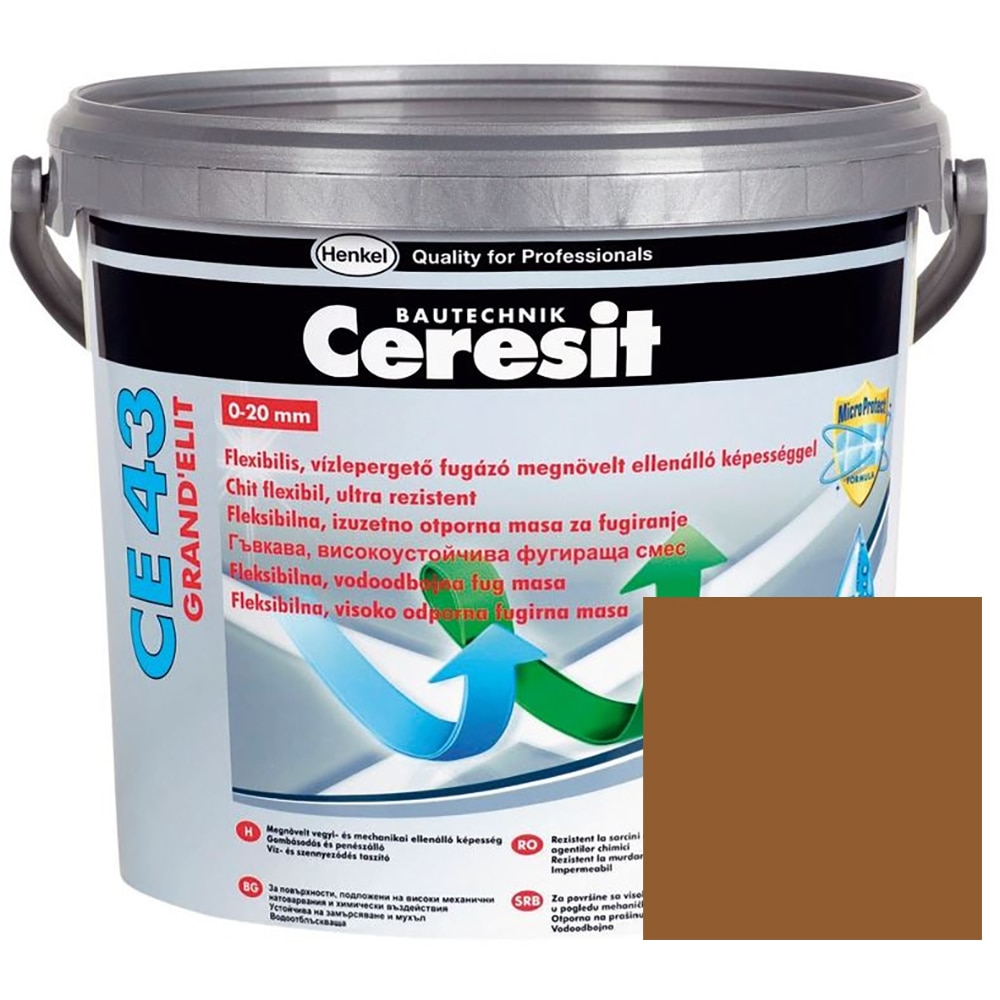 Chit de rosturi gresie si faianta CERESIT CE43, Terra, interior/exterior, 5 kg