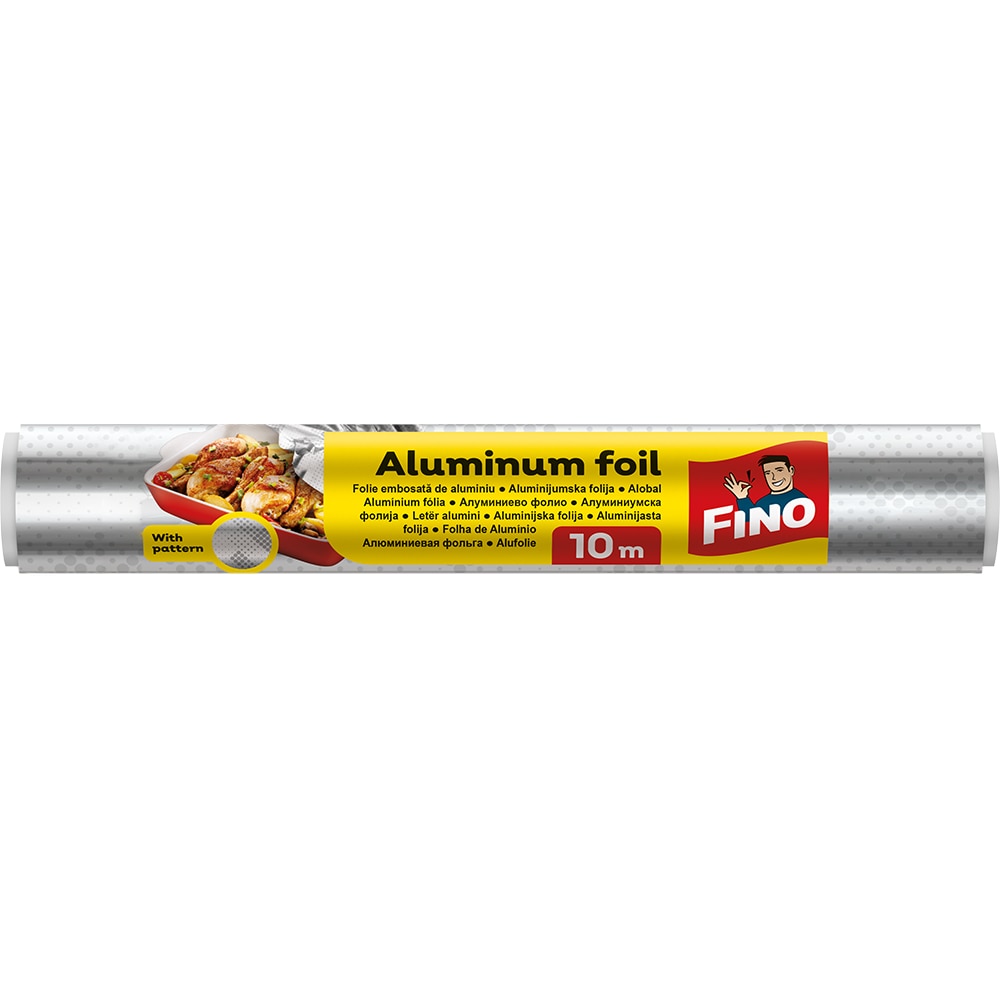 Folie alimentara din aluminiu FINO, embosata, 10 m