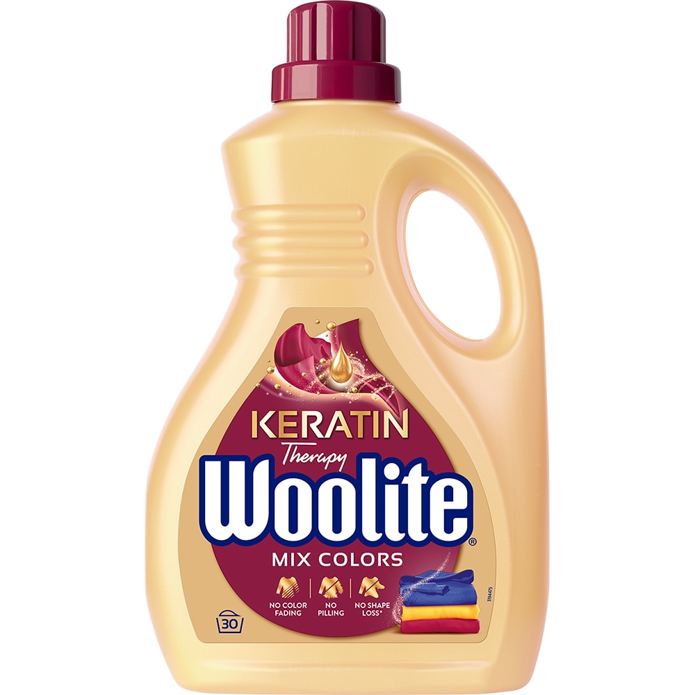 Detergent lichid WOOLITE Keratin Mix Colors, 1.8 l, 30 spalari