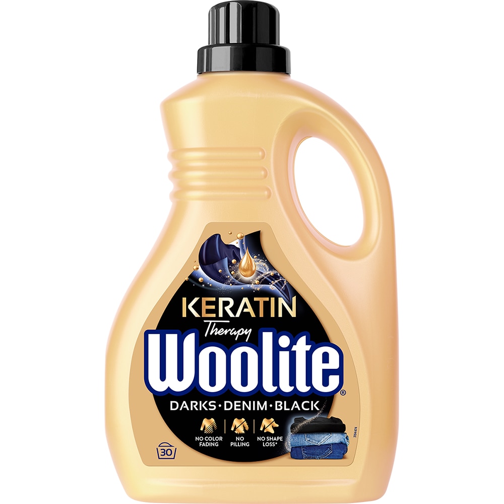 Detergent lichid WOOLITE Keratin Dark, 1.8 l, 30 spalari