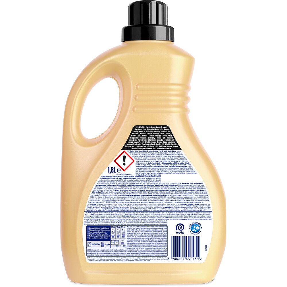 Detergent lichid WOOLITE Keratin Dark, 1.8 l, 30 spalari