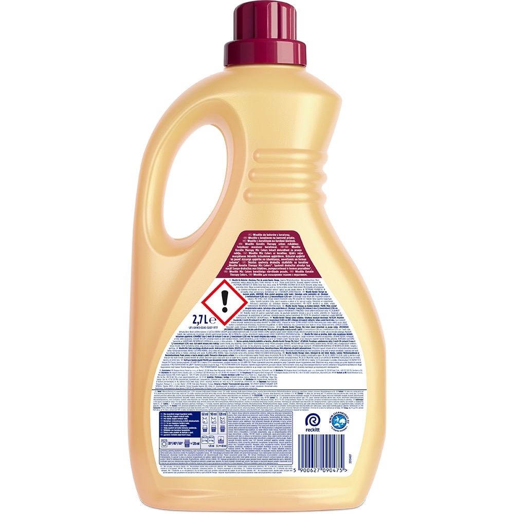 Detergent lichid WOOLITE Keratin Mix Colors, 2.7 l, 45 spalari