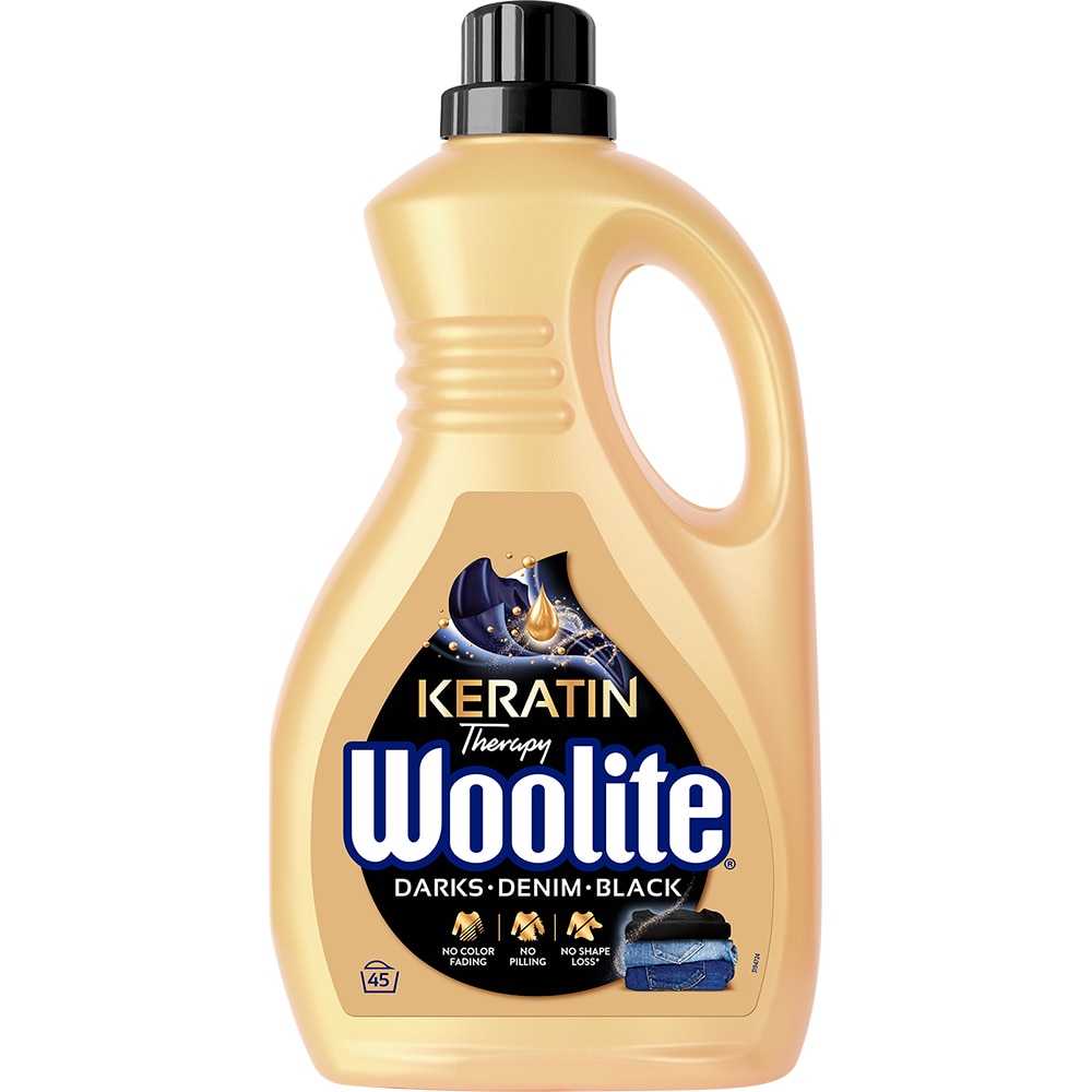 Detergent lichid WOOLITE Keratin Dark, 2.7 l, 45 spalari