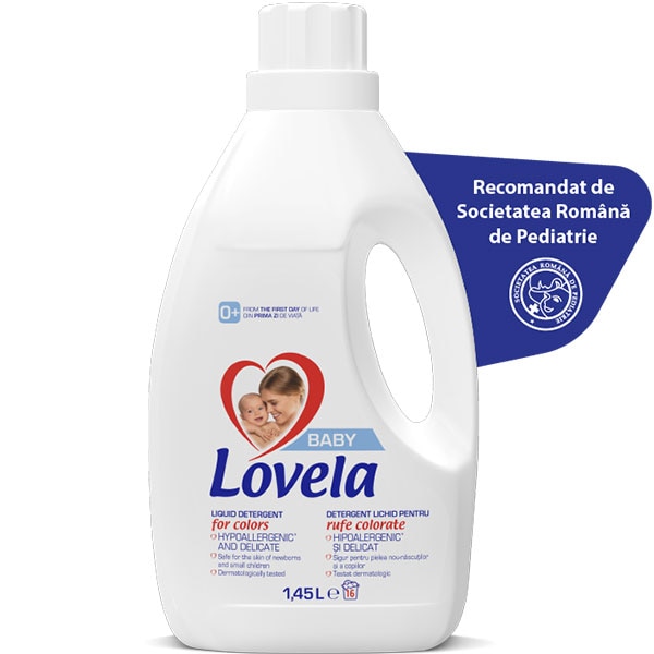 Detergent lichid LOVELA Baby Color, 1.45 l, 16 spalari