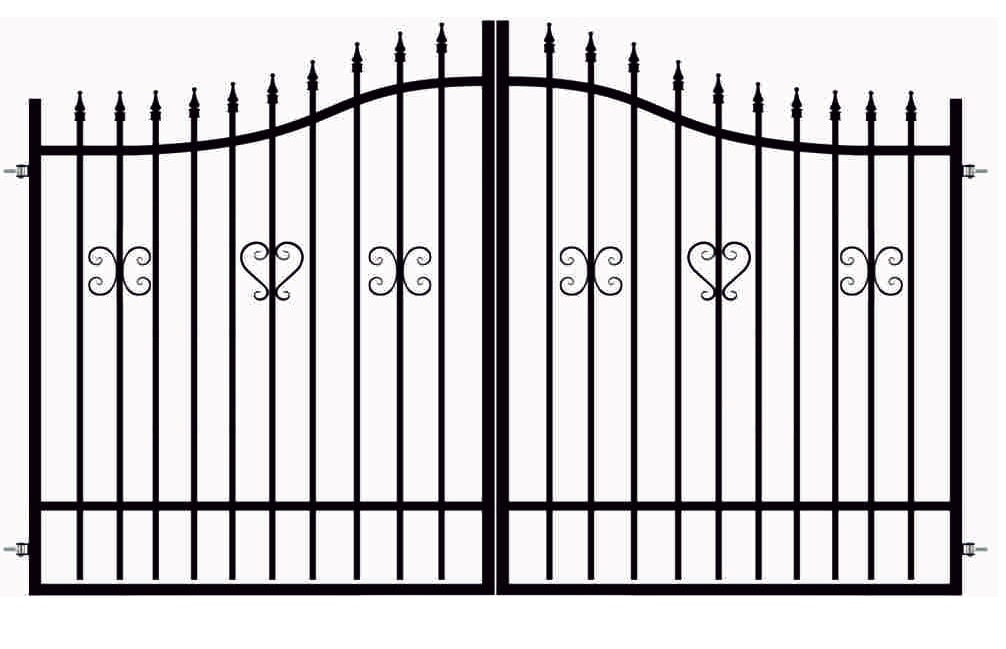 Poarta auto Sara, metal, 300 x 180 cm, deschidere batanta • Polbram